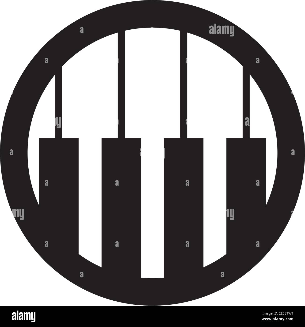 Piano icon logo design vector template Stock Vector