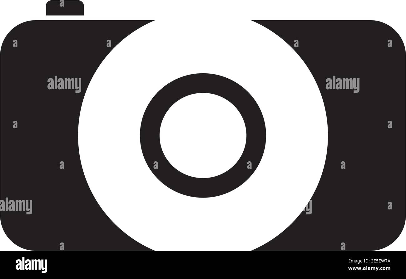 Camera icon logo design vector template Stock Vector