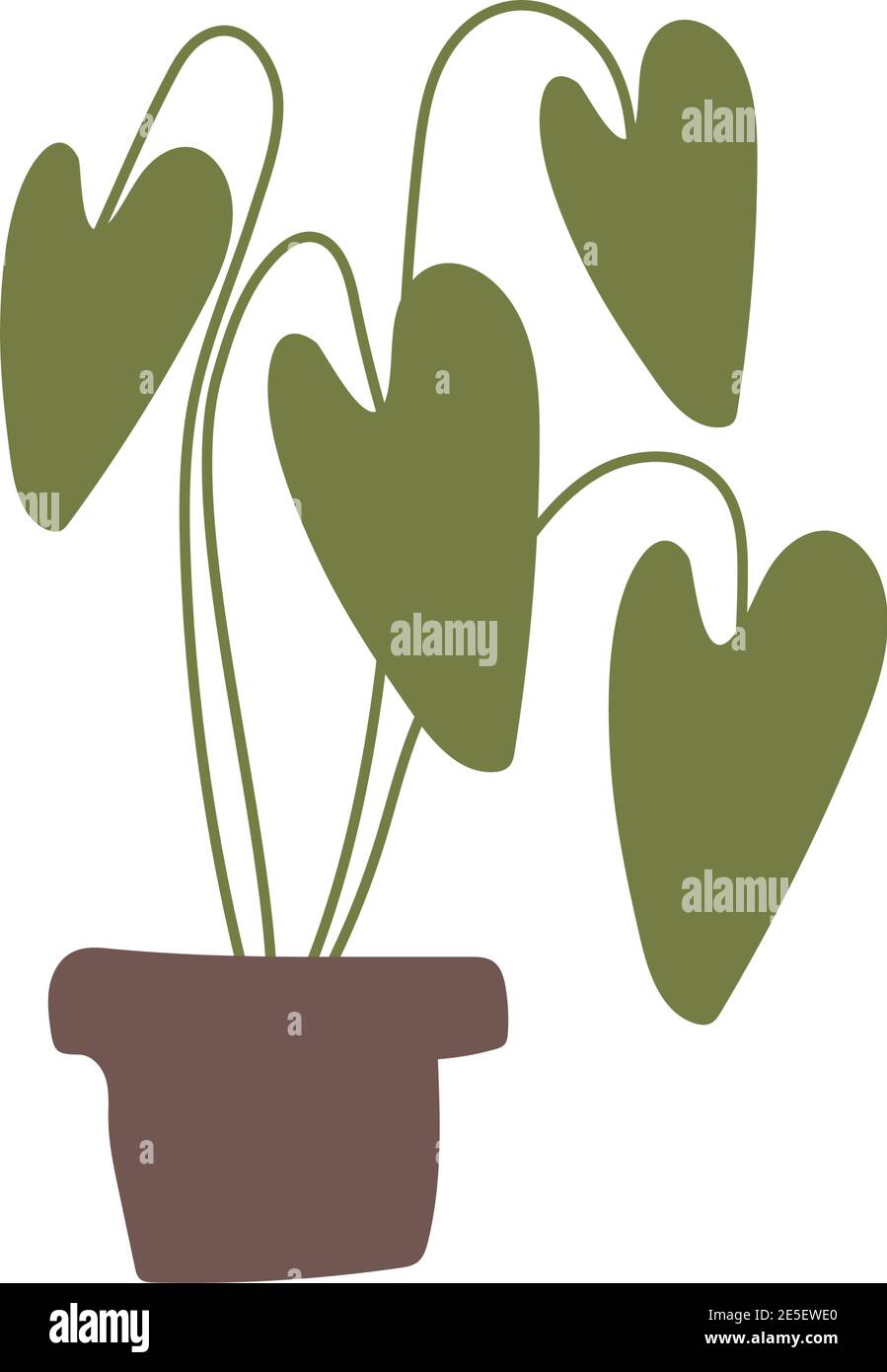 potted plant isolated on white background vector illustration Stock ...