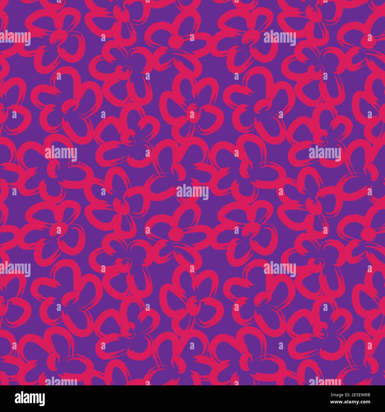 Purple Floral brush strokes seamless pattern background for fashion ...
