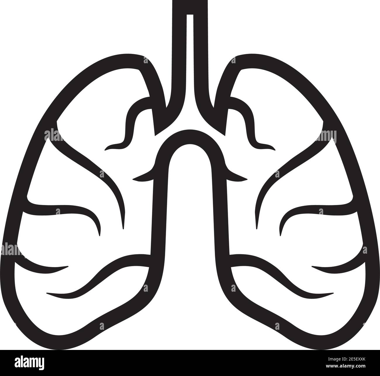 Lung medical logo design vector template Stock Vector