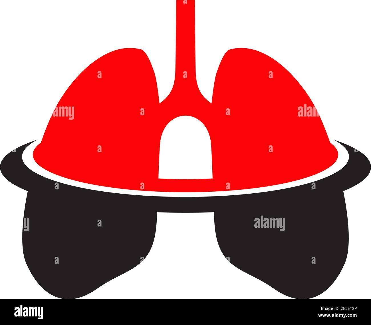 Lung medical logo design vector template Stock Vector
