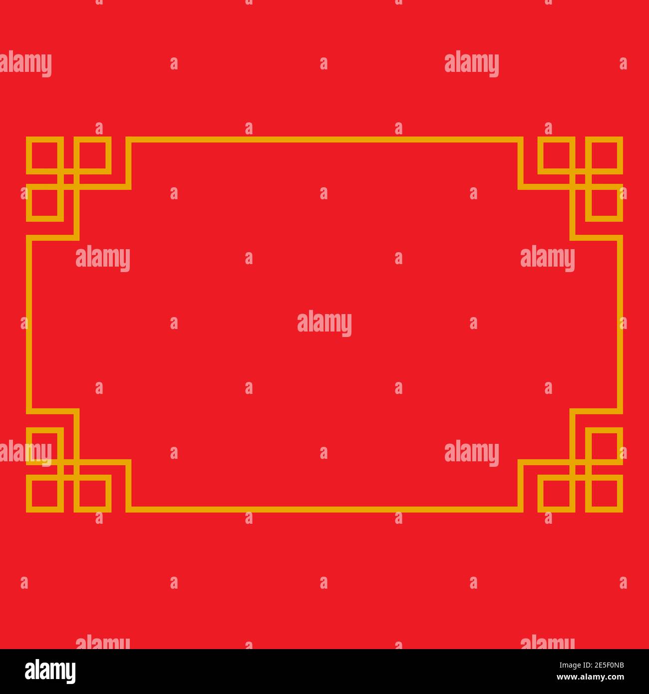 Chinese border frame design vector template Stock Vector