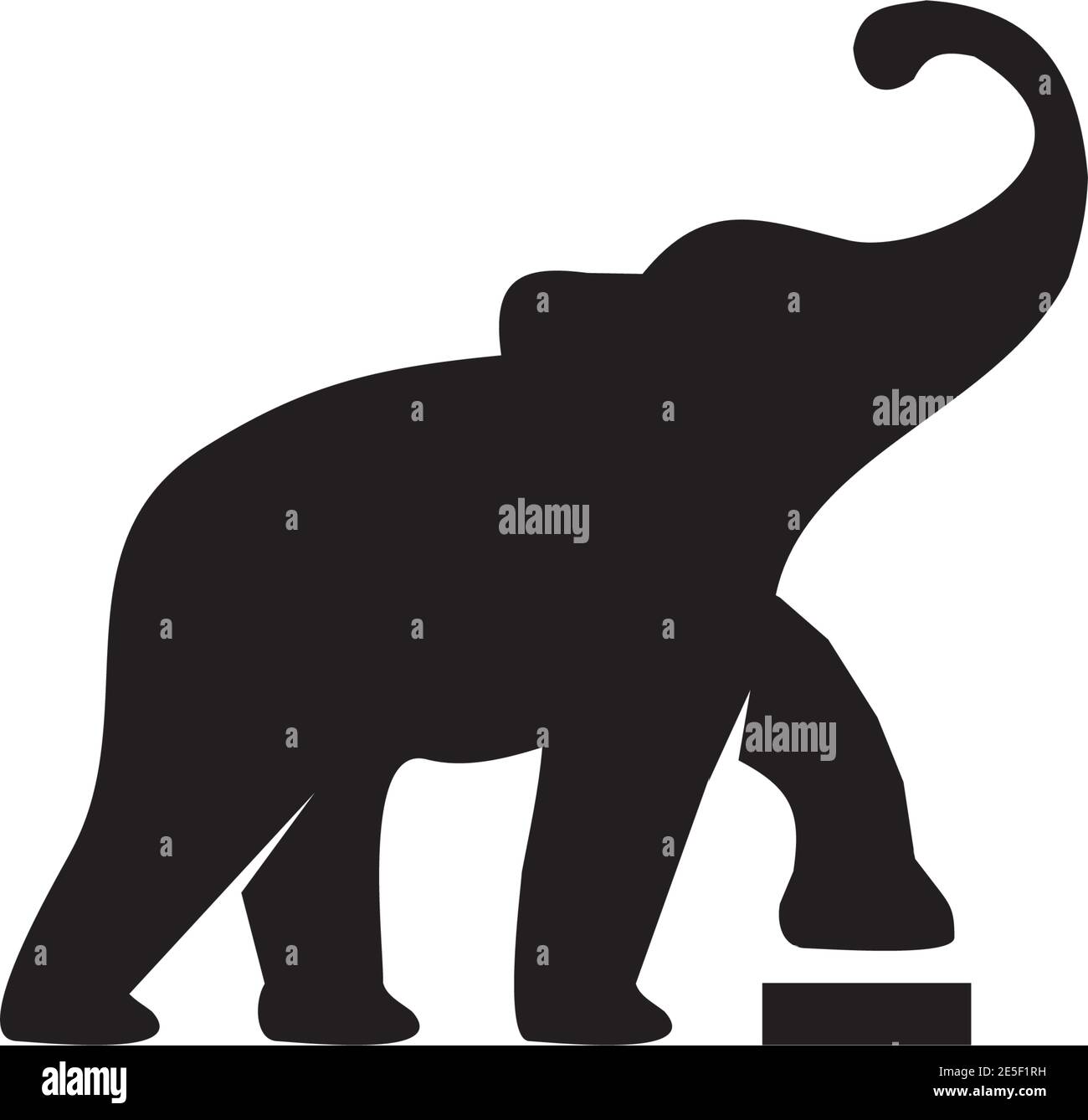 Elephant animal logo design vector template Stock Vector