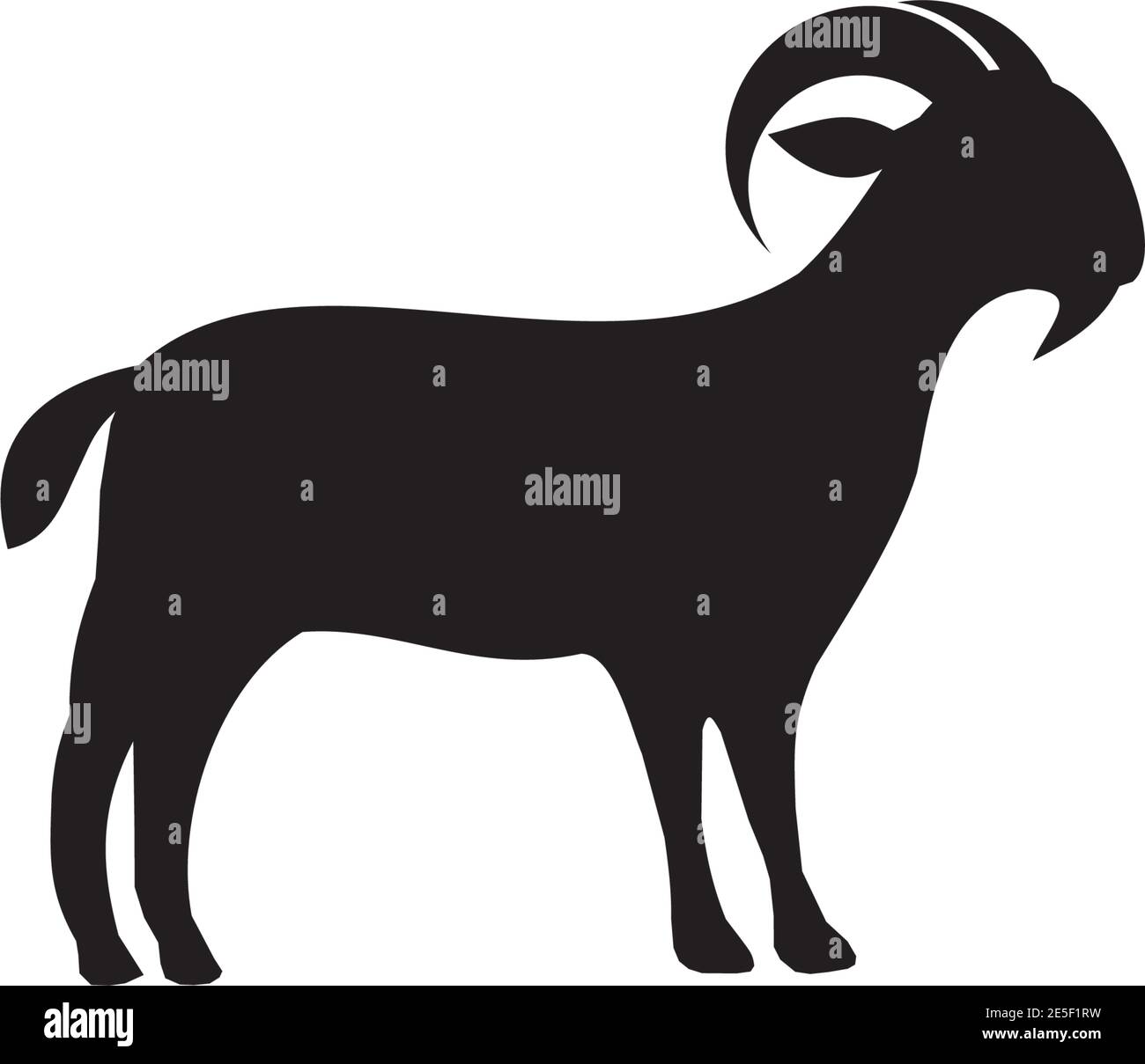 Goat animal logo design vector template Stock Vector