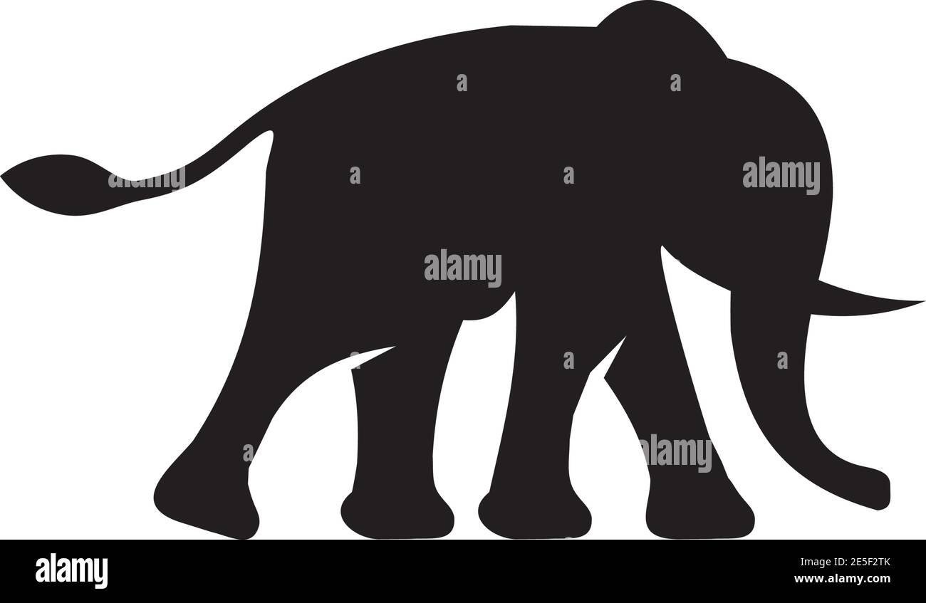 Elephant animal logo design vector template Stock Vector