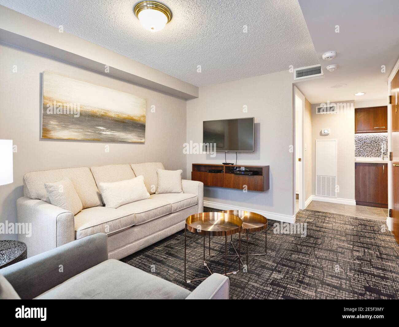 Fresh Look at Condominium Guest Suite Stock Photo