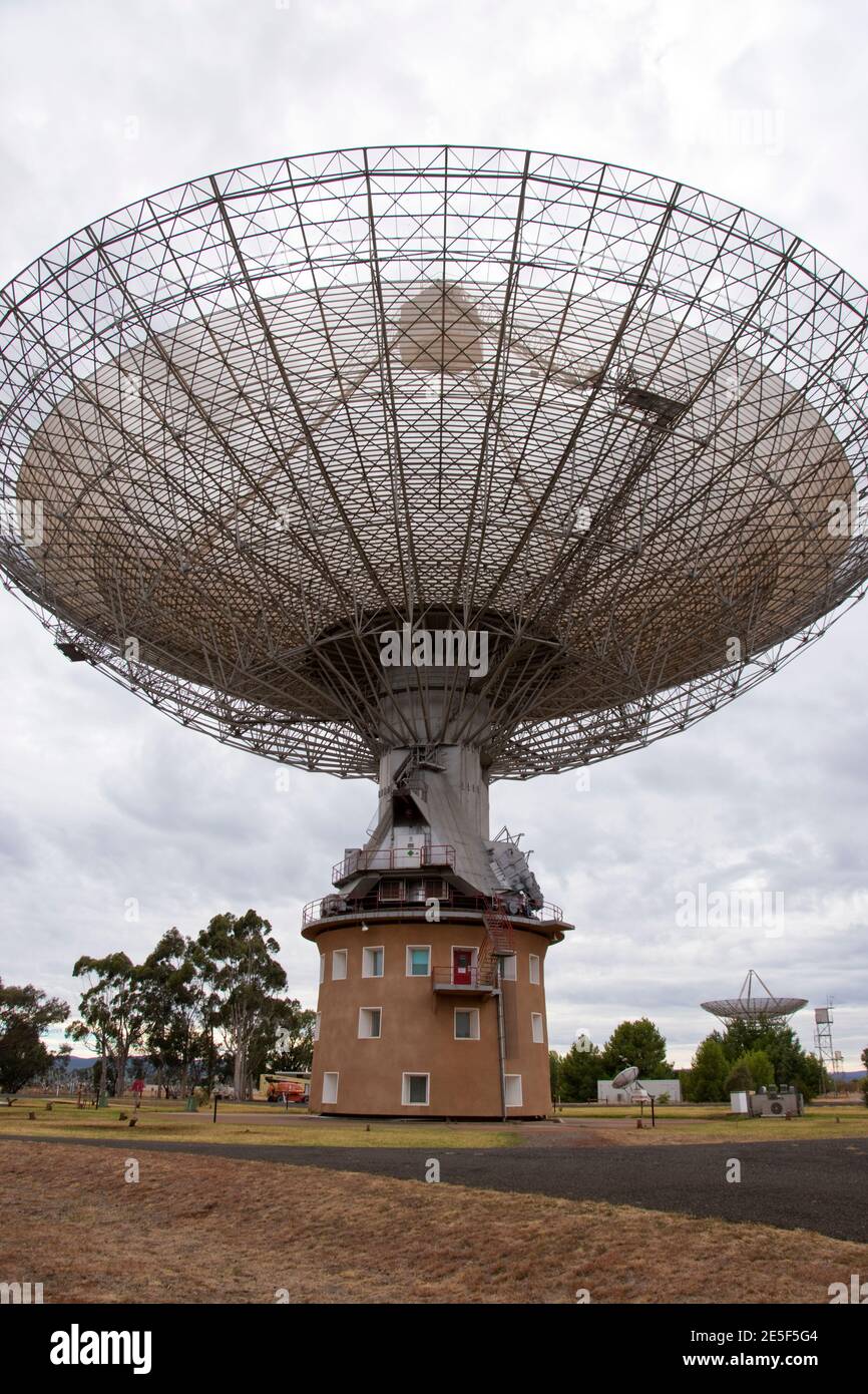 The Parkes Observatory, a radio telescope observatory near Parkes, New