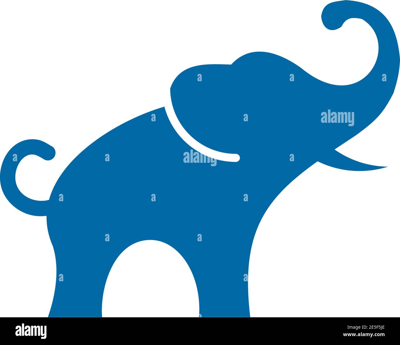 Elephant animal logo design vector template Stock Vector