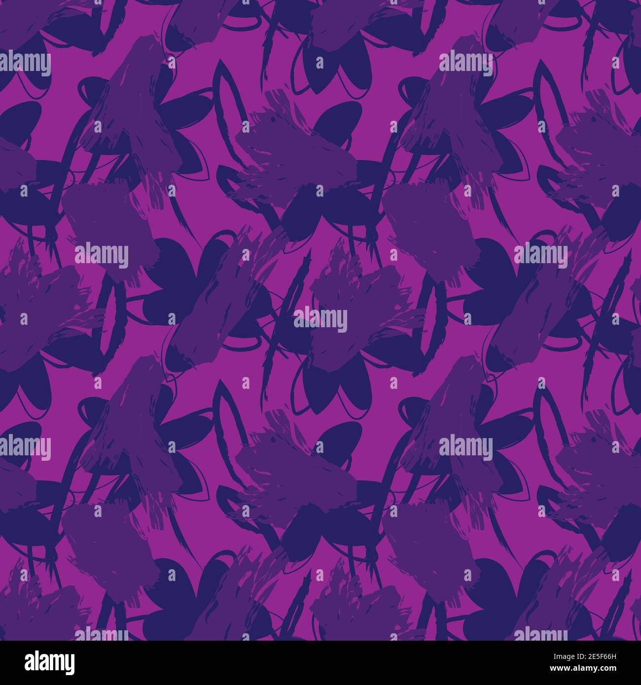 Floral brush strokes seamless pattern background for fashion prints ...