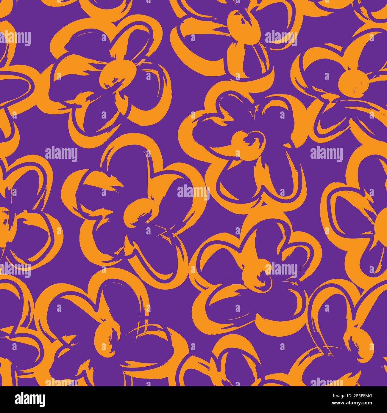 Floral brush strokes seamless pattern background for fashion prints ...