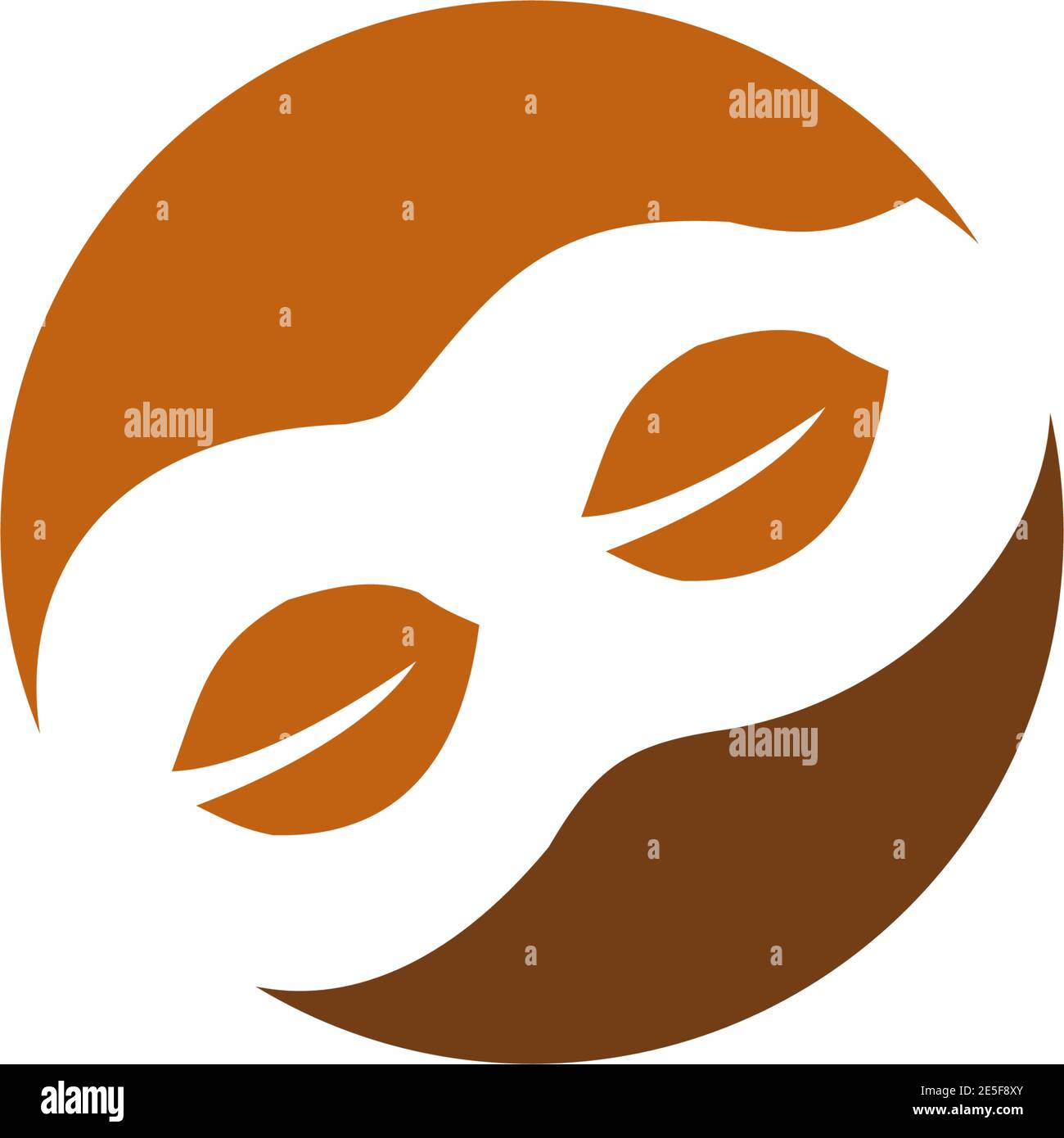 Peanut plant logo design vector template Stock Vector