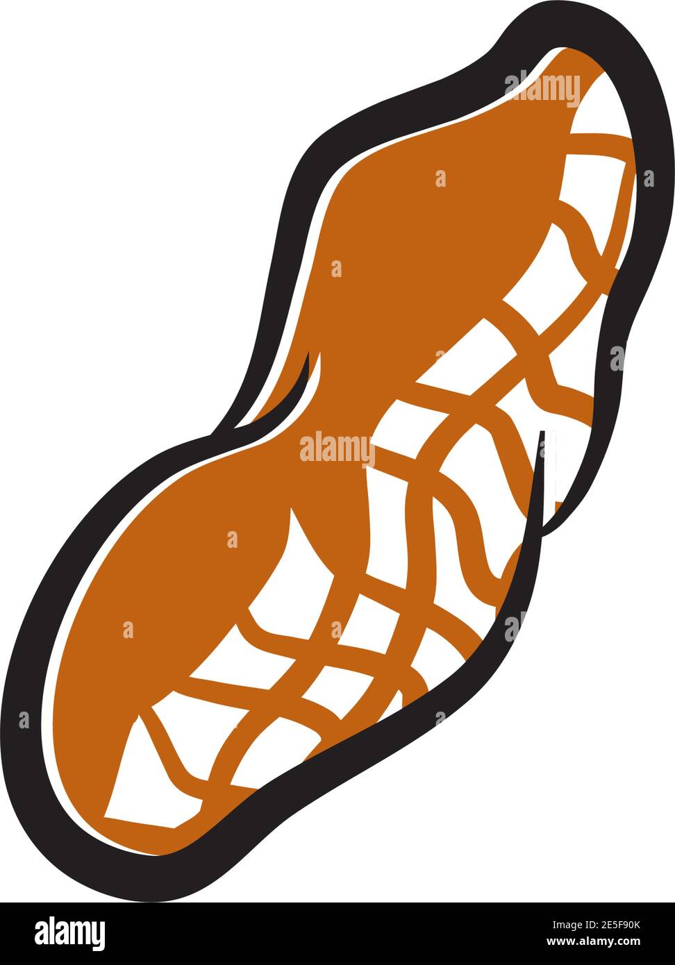 Peanut plant logo design  vector template Stock Vector