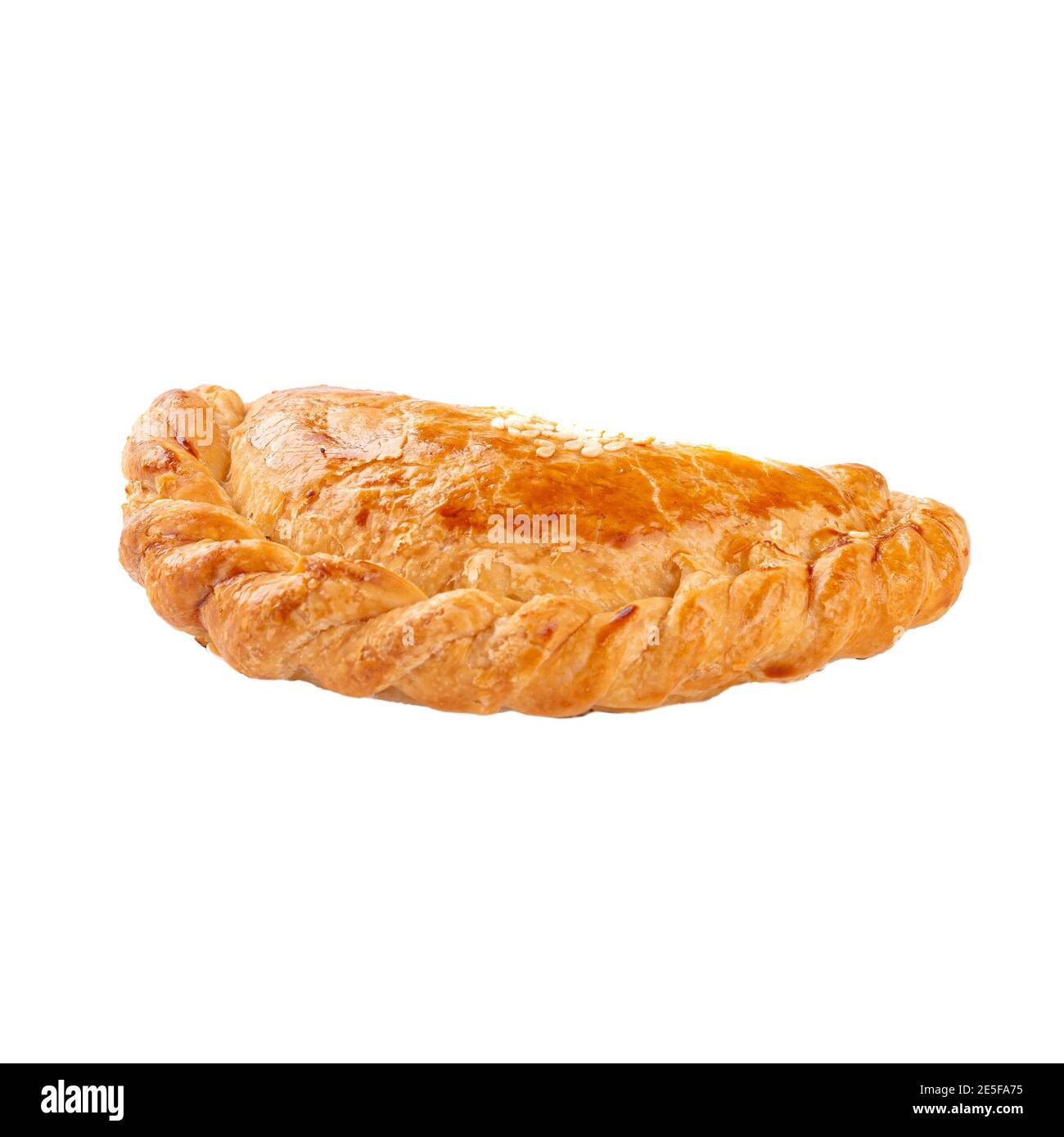 Isolated orinetal puff pies with meat samsa Stock Photo