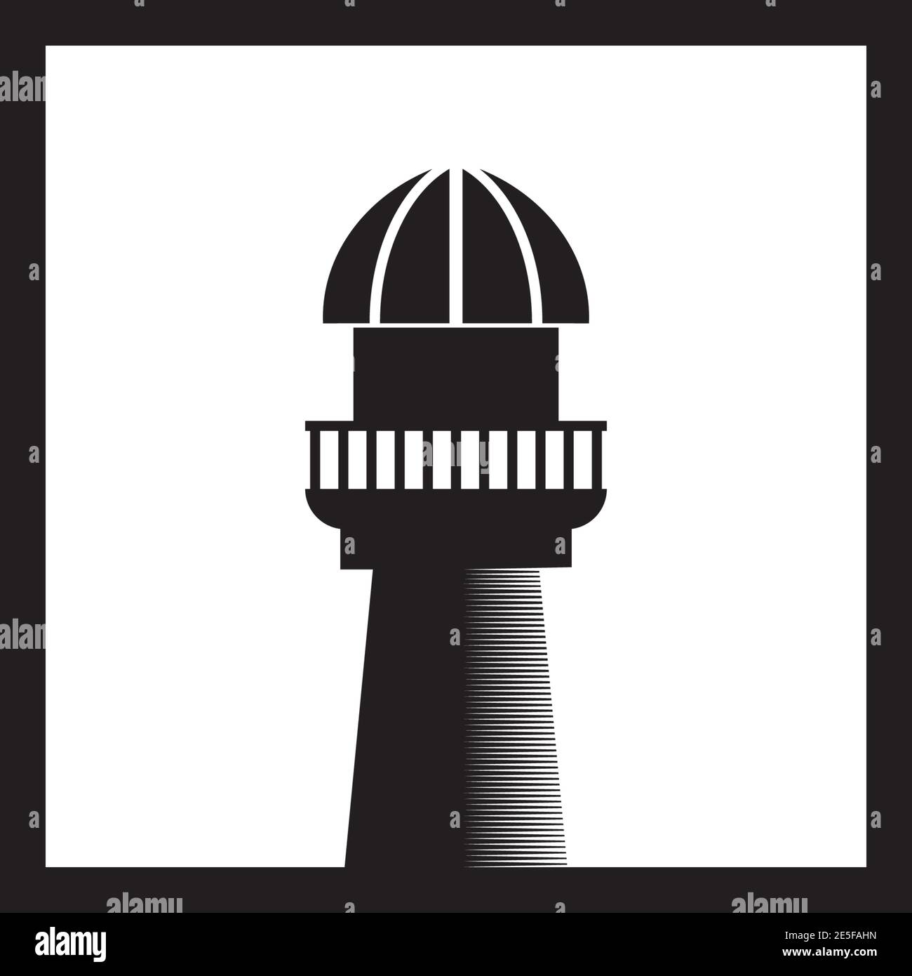 Lighthouse building logo design vector template Stock Vector
