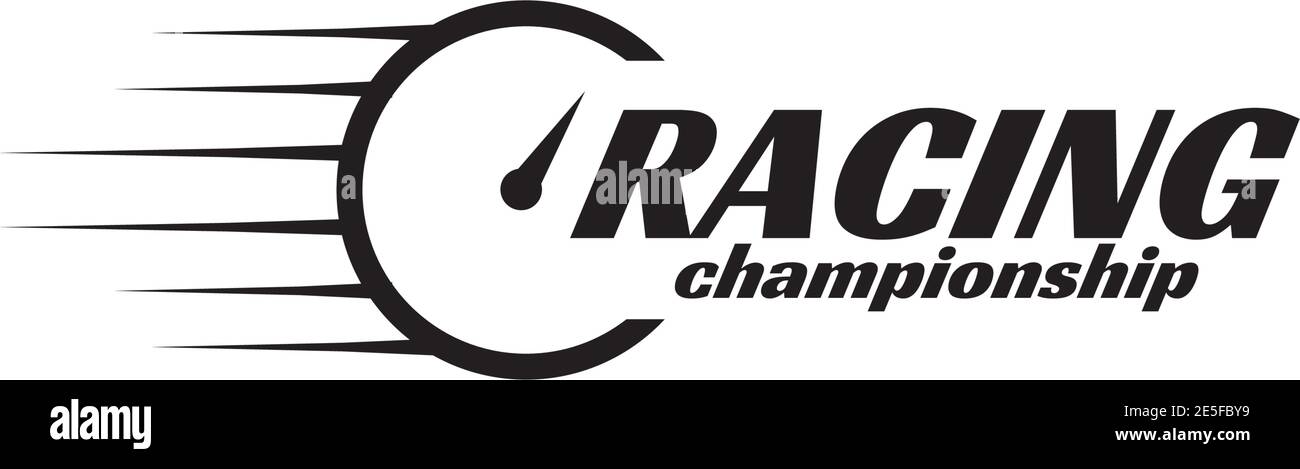 Racing championship logo design incorporated Vector Image