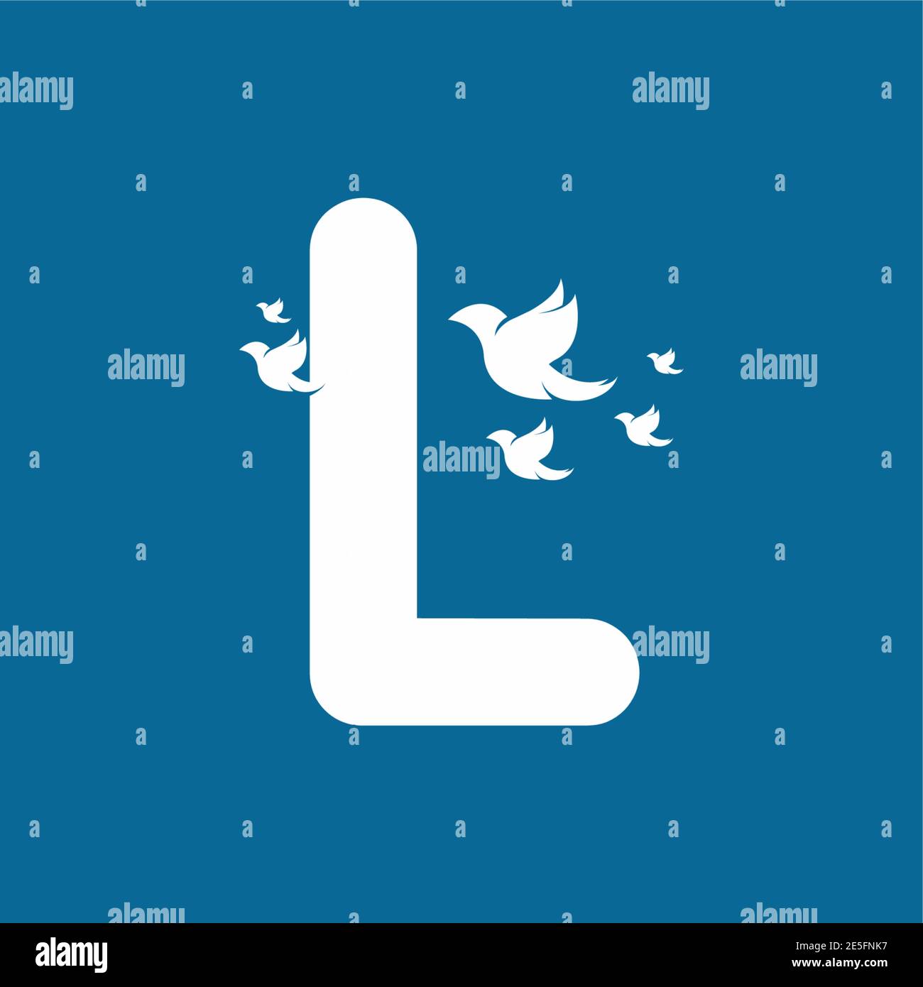 Initial letter L with birds shape vector logo design Stock Vector Image ...