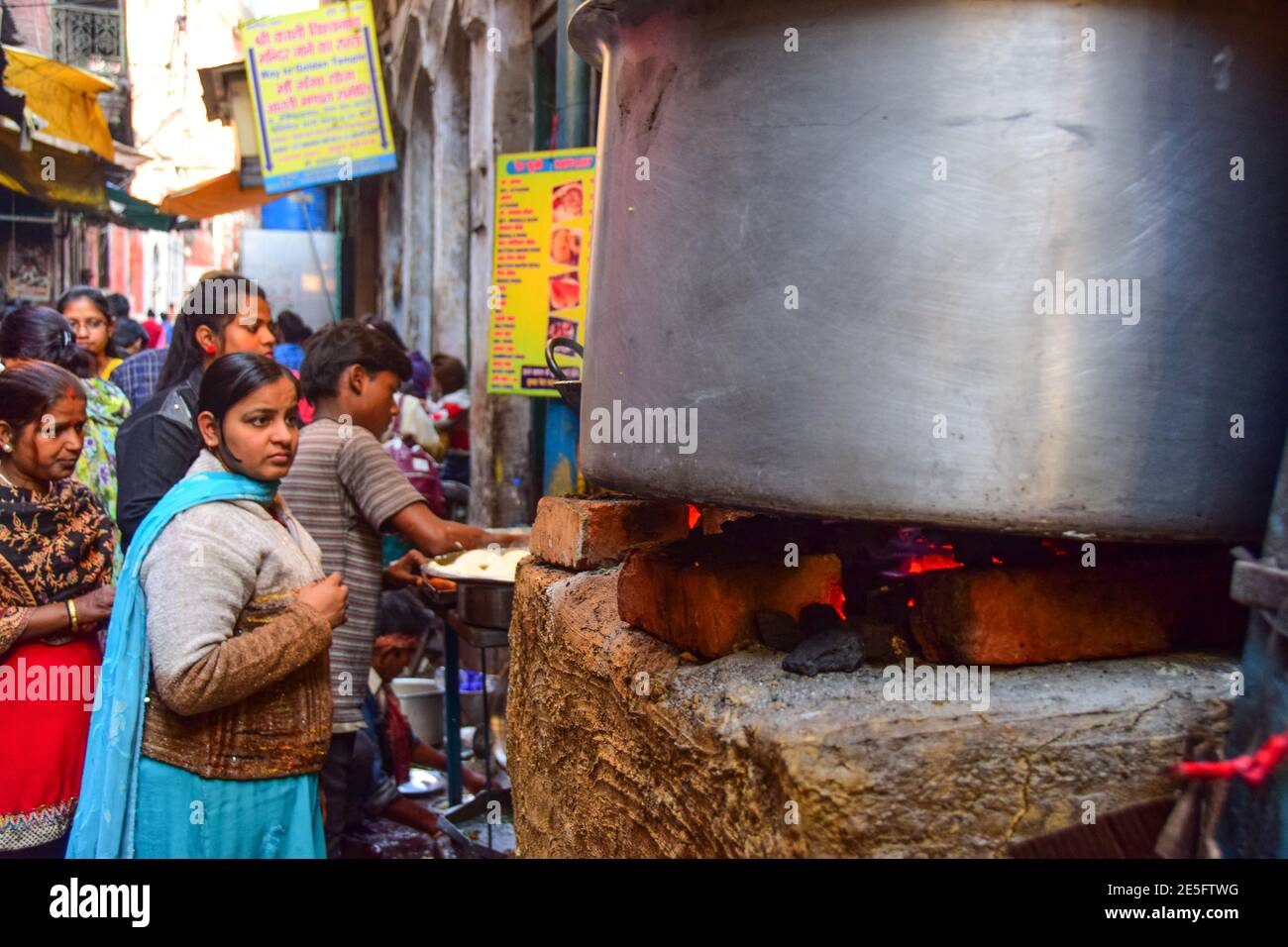 Indian Street Food, Varanasi, India Stock Photo