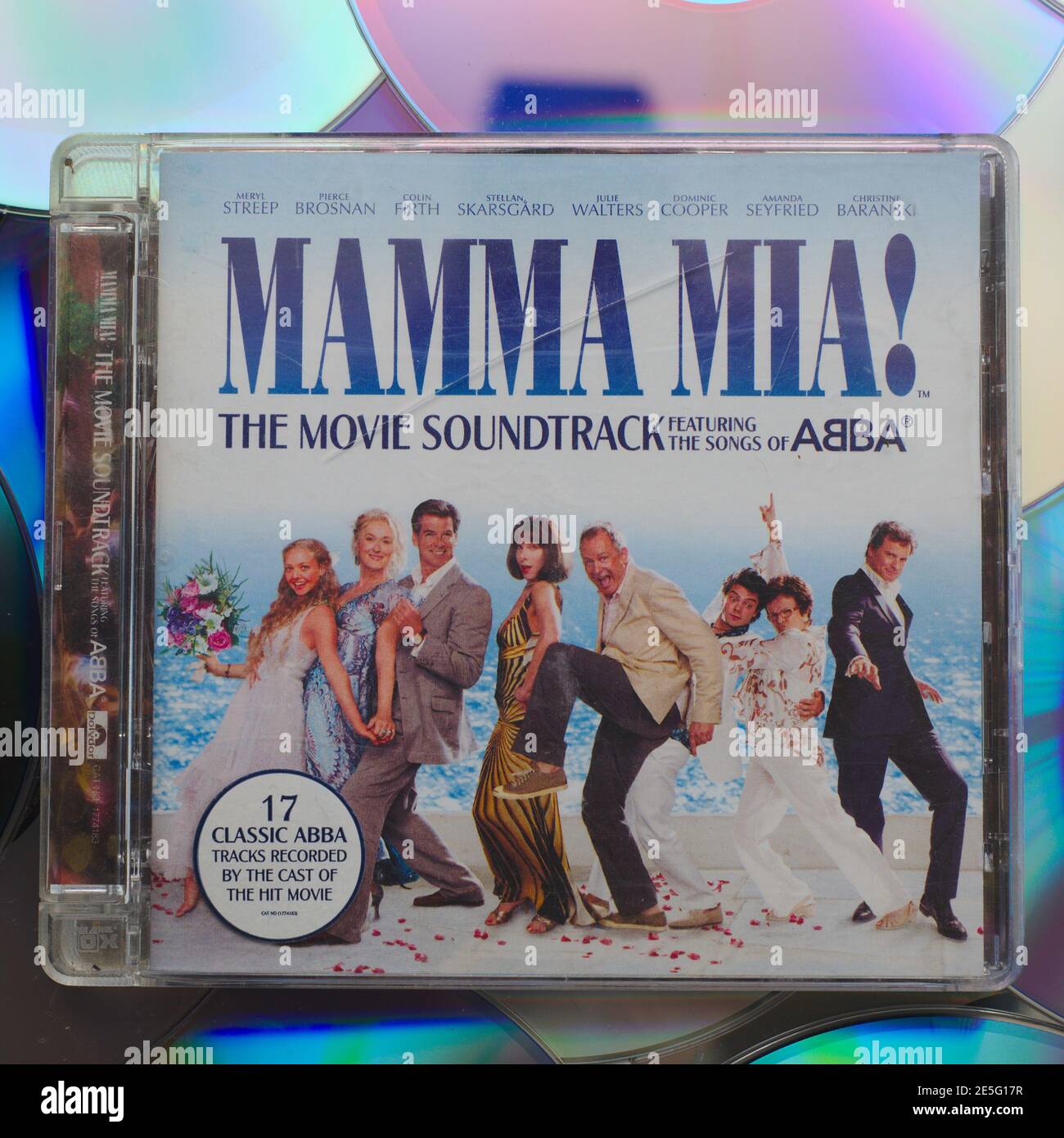 A copy of the Mamma Mia! soundtrack album on CD Stock Photo