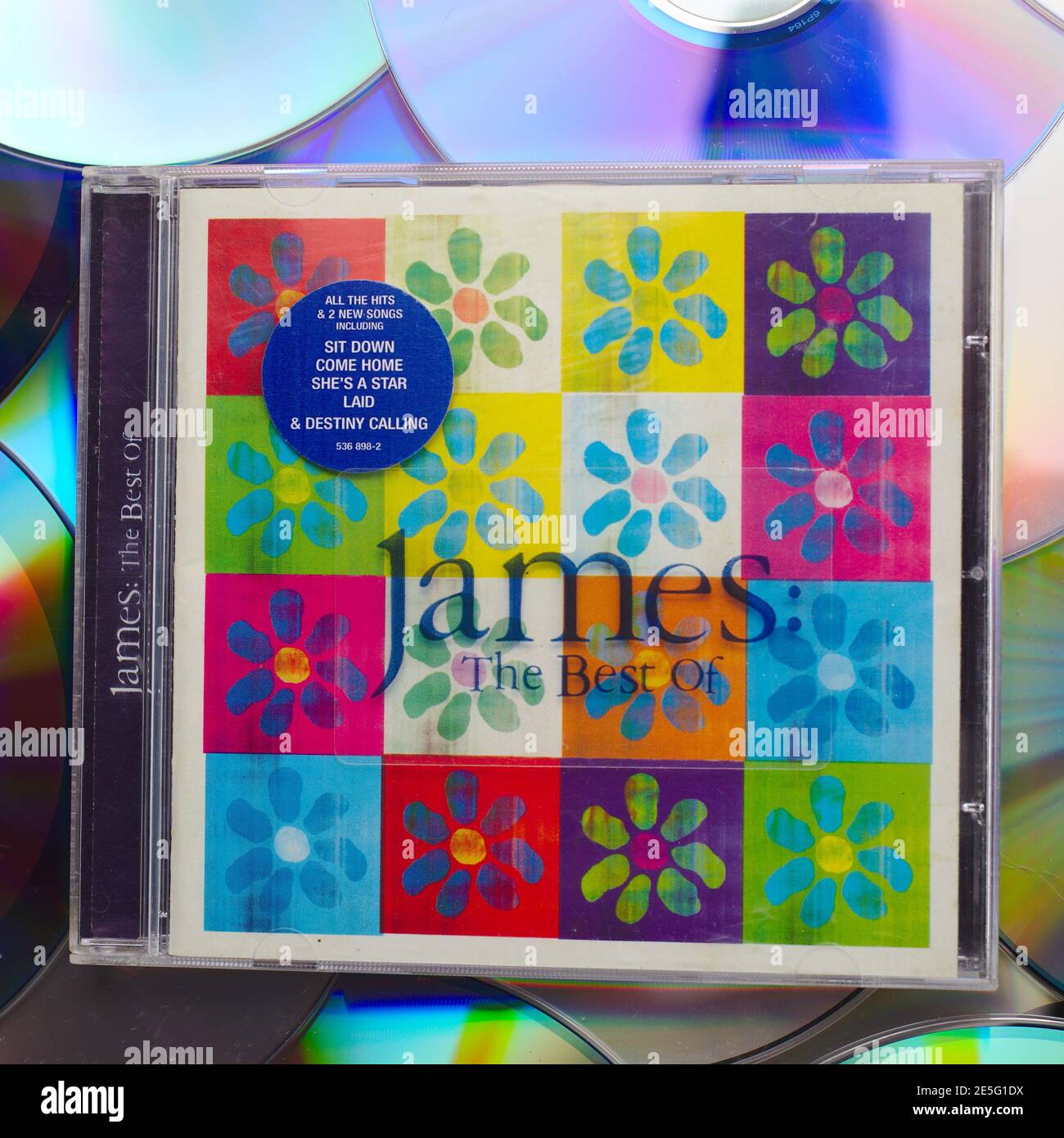 A copy of the Best of James album on CD Stock Photo