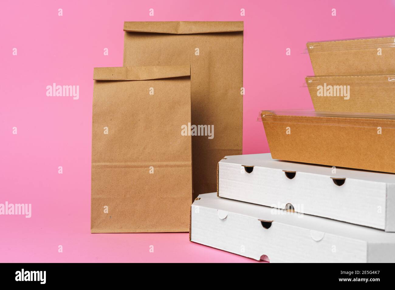 Diverse of containers for takeaway food. Food Delivery Stock Photo Alamy