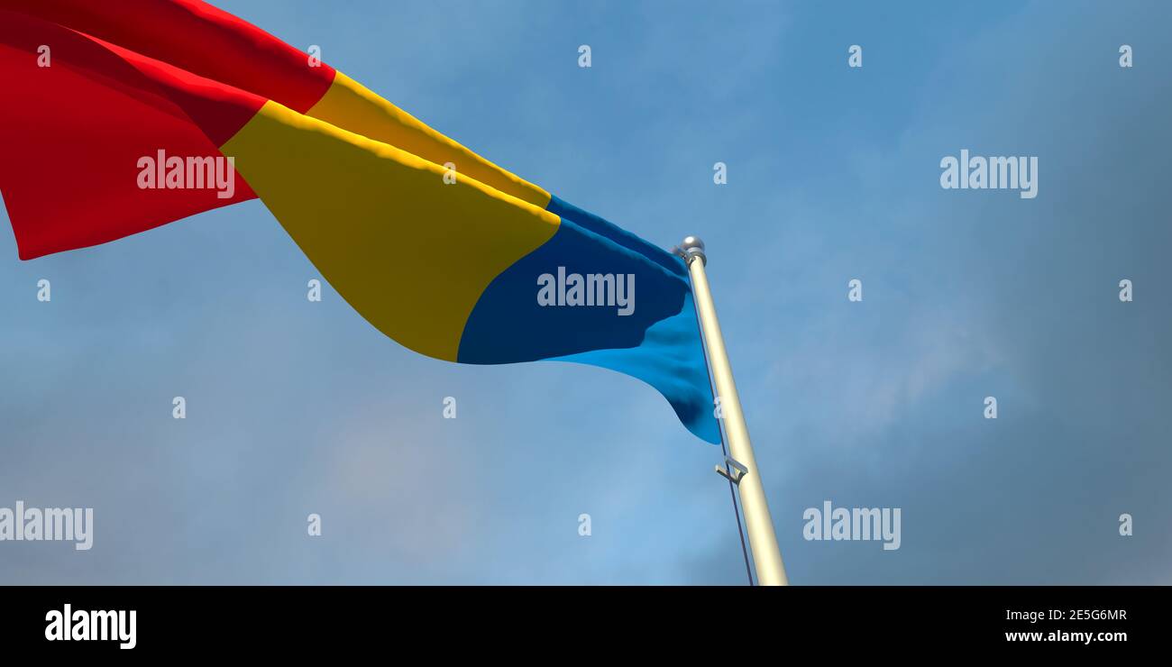 3d rendering of the national flag of the Chad Stock Photo - Alamy