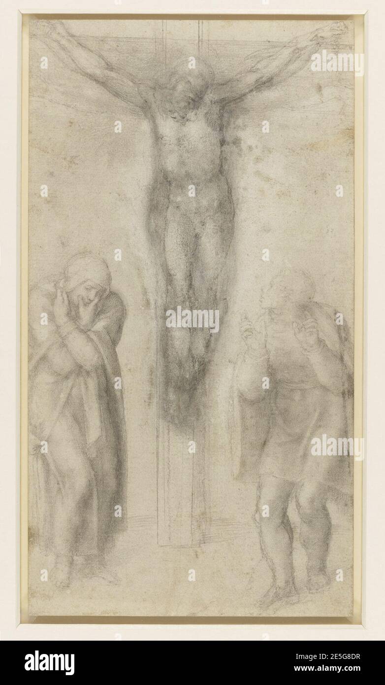 Michelangelo - Christ on the Cross between the Virgin and St John c ...