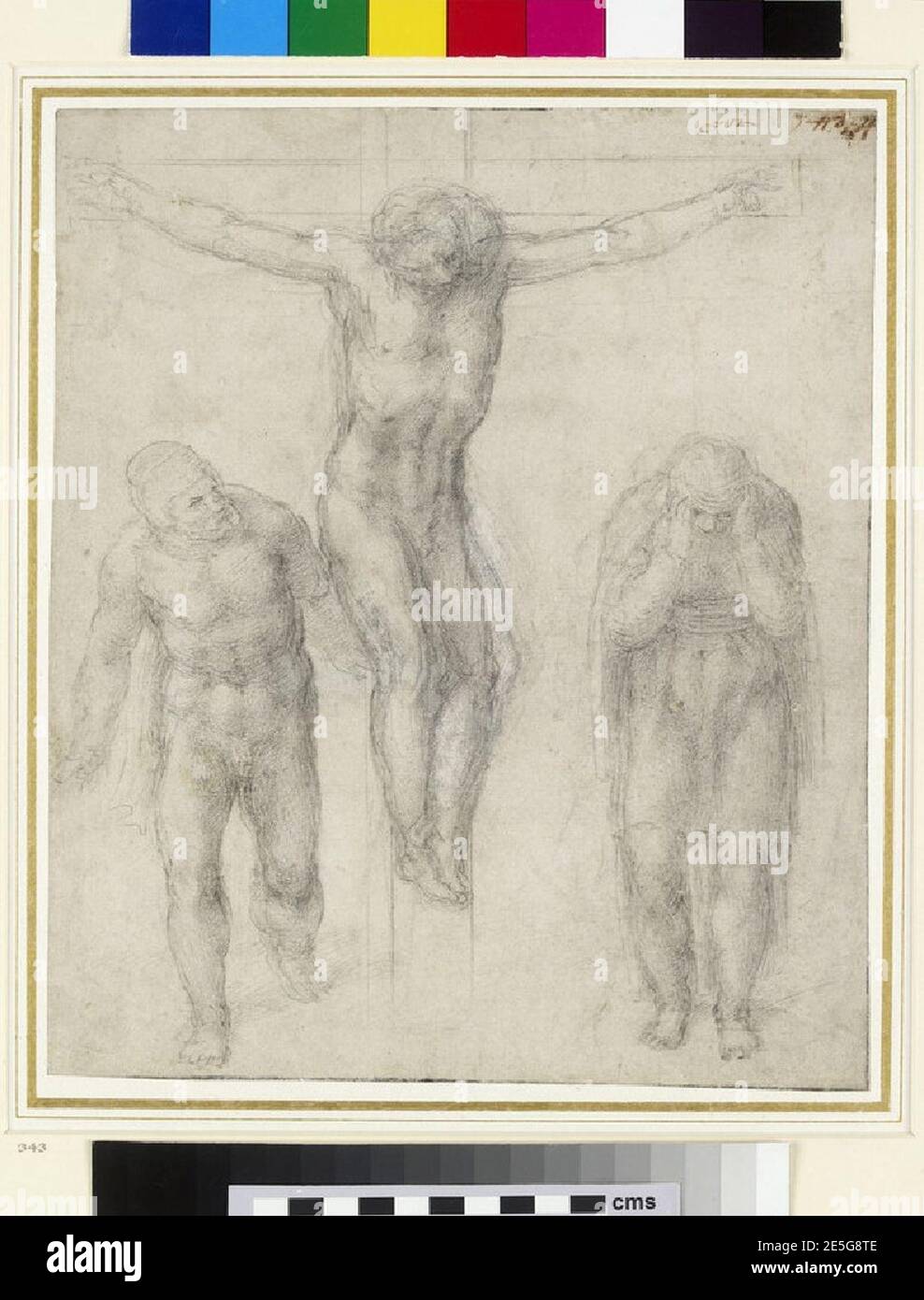 Michelangelo - Recto The Crucifixion, WA1846.89. Stock Photo