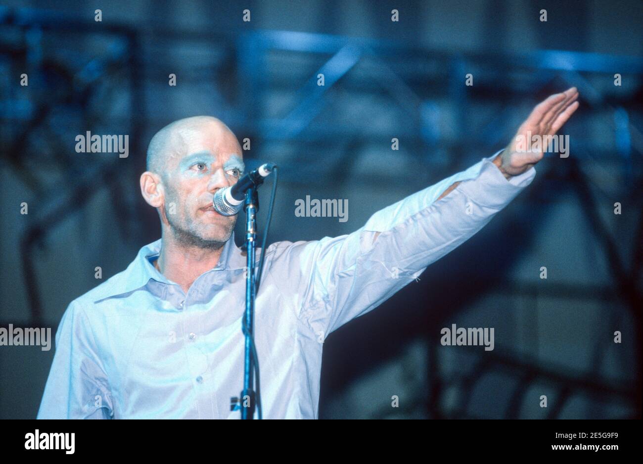 R.E.M performing at the Glastonbury Festival 1999, Somerset, England