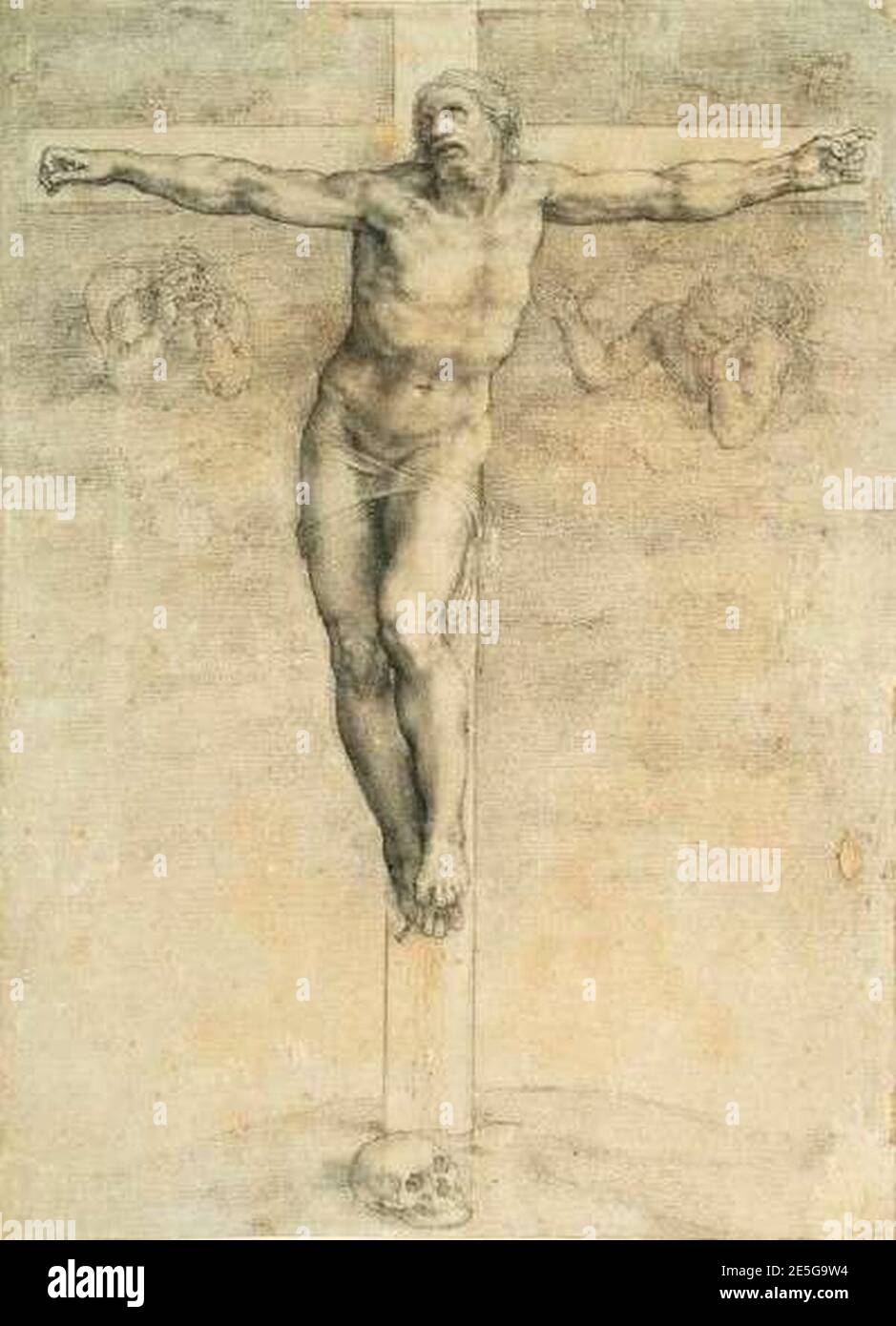 Michelangelo Crucifixion British. Stock Photo
