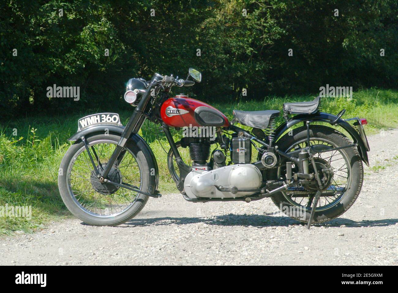 1951 Ariel Red Hunter NH 350cc Classic British Motorcycle. Stock Photo