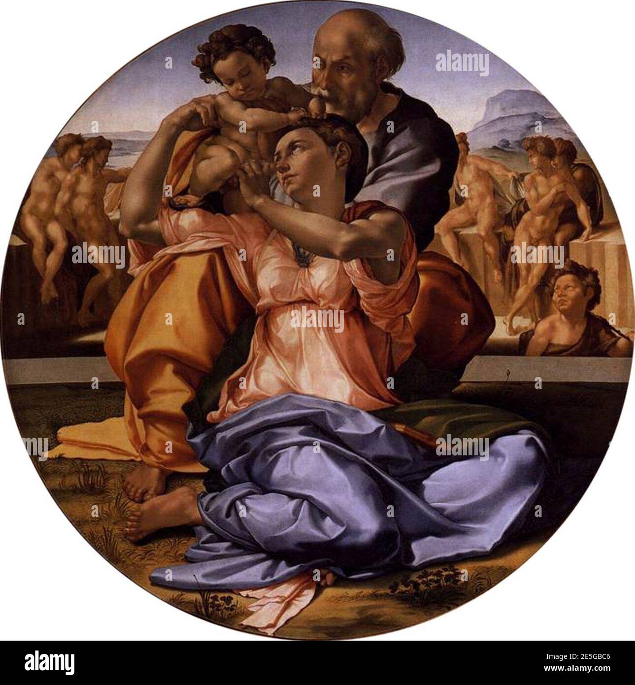 Michelangelo, tondo doni 01 Stock Photo - Alamy