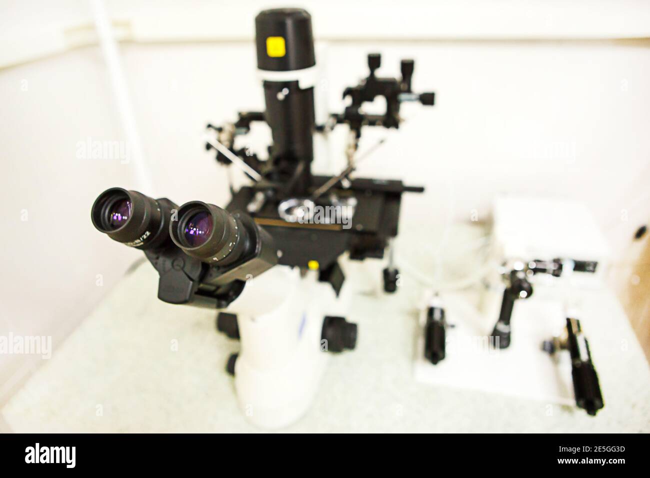 Microscope and optical equipment in the laboratory of the artificial