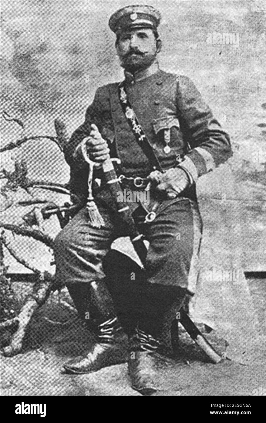 Micko Krsti  in Serbian Army uniform. Stock Photo