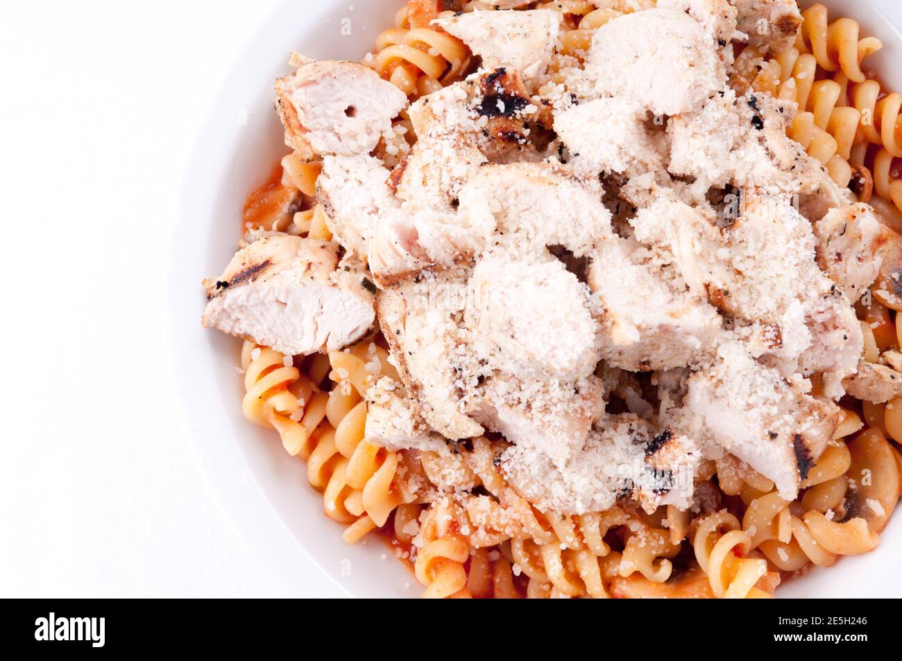 tomato sauce with diced chicken and fresh whole wheat rotini no Stock