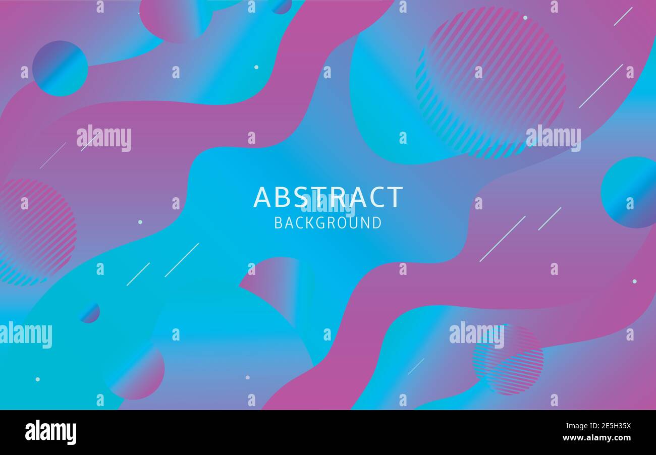 Colorful geometric background. Fluid shapes composition. Stock Vector