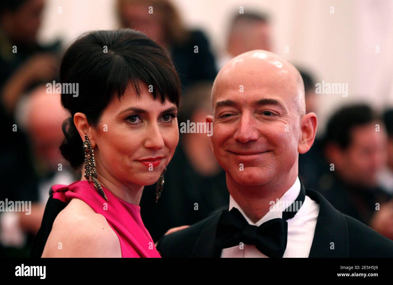 Amazon Ceo Jeff Bezos And Wife Mackenzie Bezos Arrive At The Metropolitan Museum Of Art Costume Institute Benefit Celebrating The Opening Of Schiaparelli And Prada Impossible Conversations Exhibition In New York May