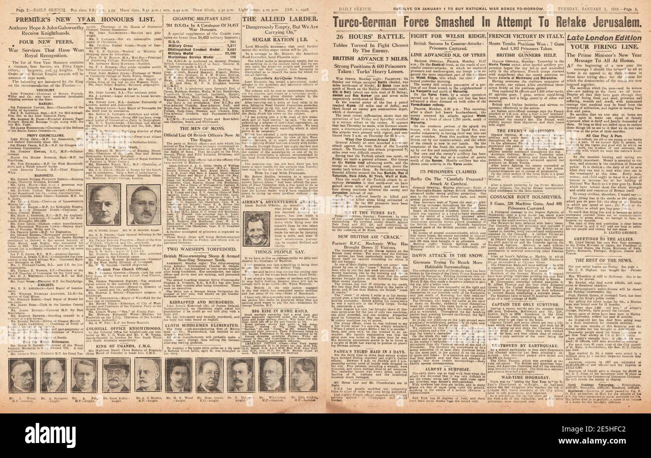 1918 New Year Honours Mm