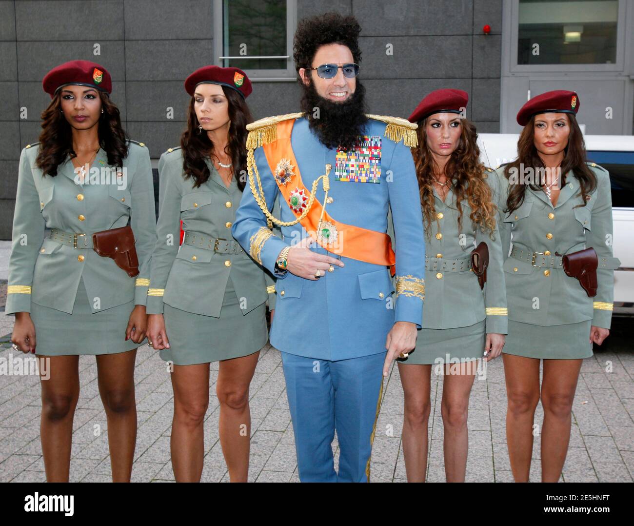 British Actor Sacha Baron Cohen Arrives For A Preview Of His Latest Movie The Dictator In Cologne May 14 2012 The Dictator Is Cohen S Fourth Comedy Film Featuring The Story Of Admiral
