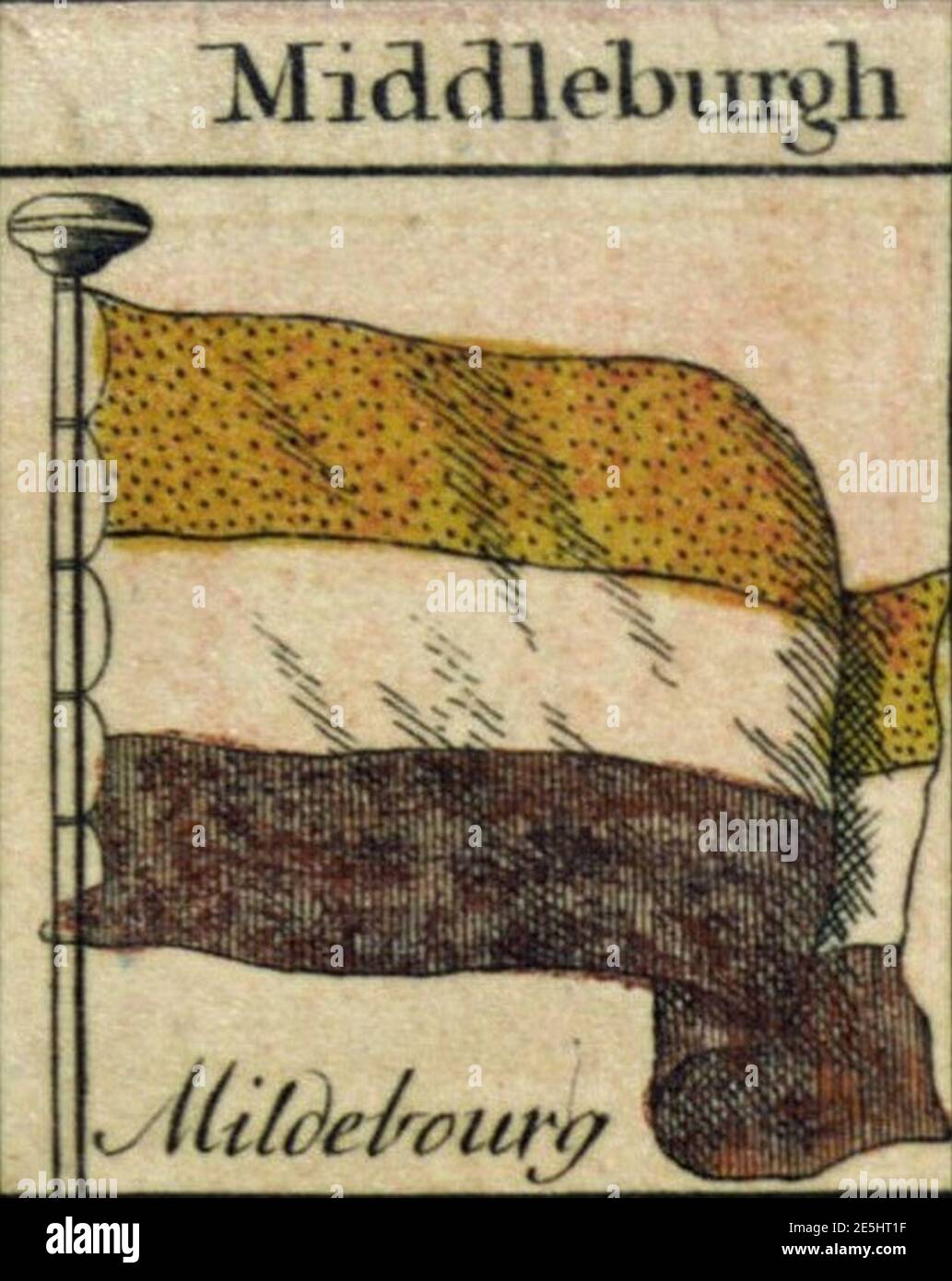Middelburg vlag Bowles's naval flags of the world, 1783 Stock Photo