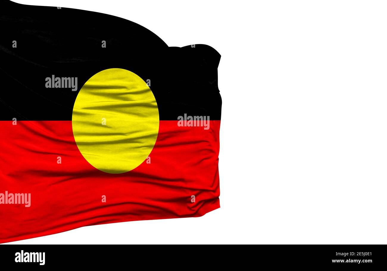 Regnjakke krise enkel Australian Aboriginal flag isolated on white background Stock Photo - Alamy