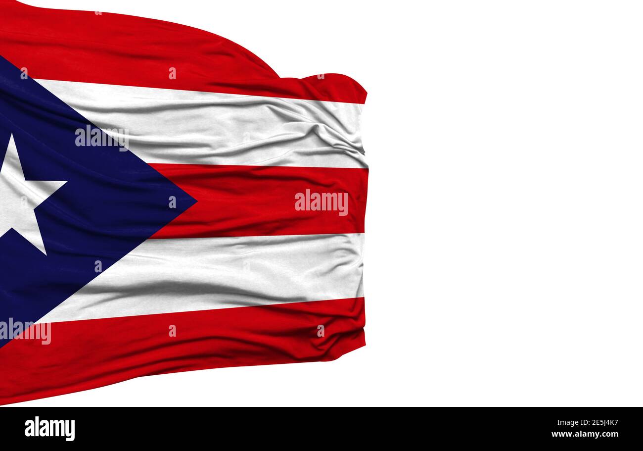 Puerto Rico flag isolated on white background Stock Photo - Alamy