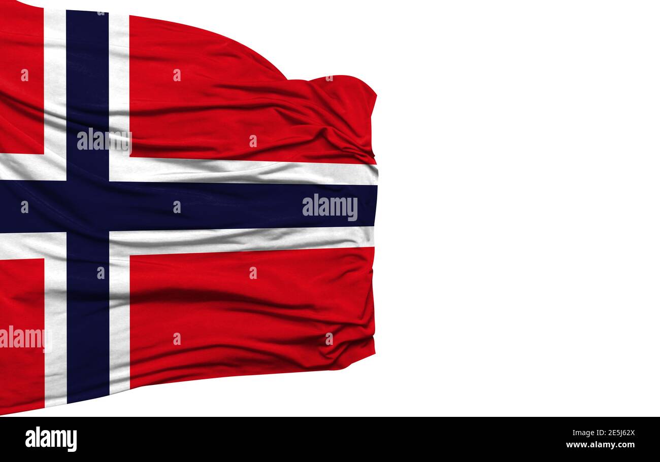 Norway flag isolated on white background Stock Photo - Alamy