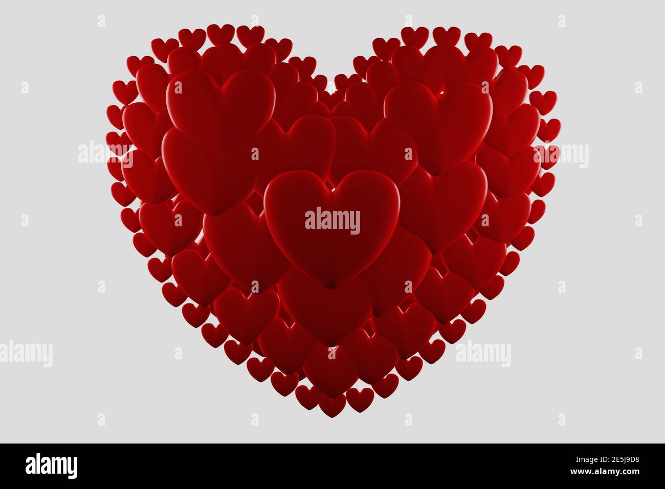 Valentines day background with Love Hearts. 3D Illustration Stock Photo ...