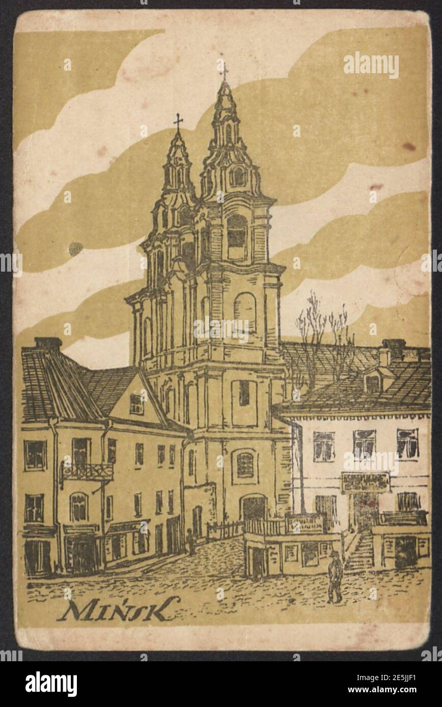 Miensk, Ka madziamjana ski, Bernardynski.      ,                   ,              (1917-19). Stock Photo