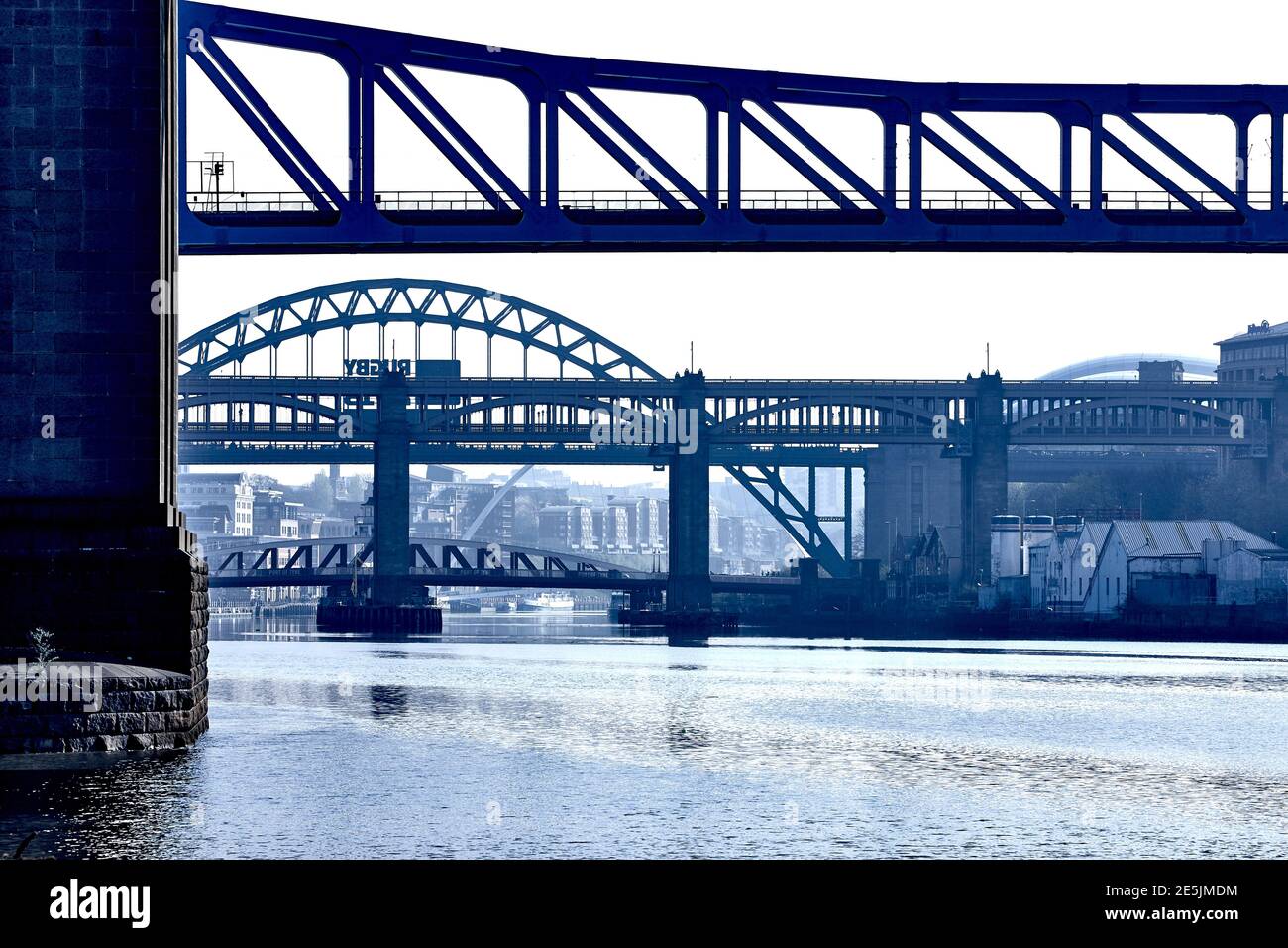 The Metro Bridge bridge on the River Tyne in Newcastle Upon Tyne
