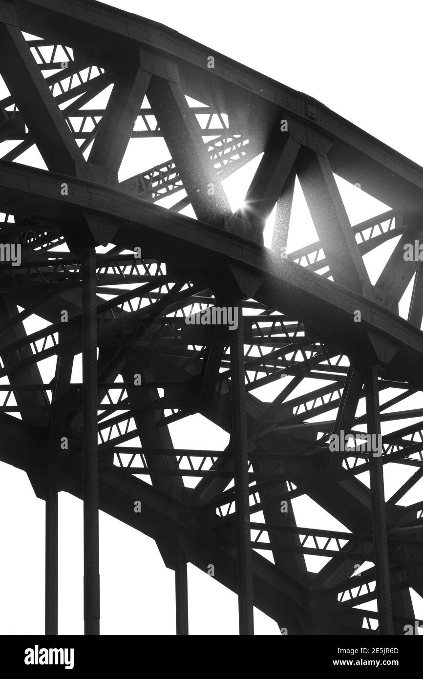 The iconic Tyne Bridge in Newcastle Upon Tyne, Tyneside, North East