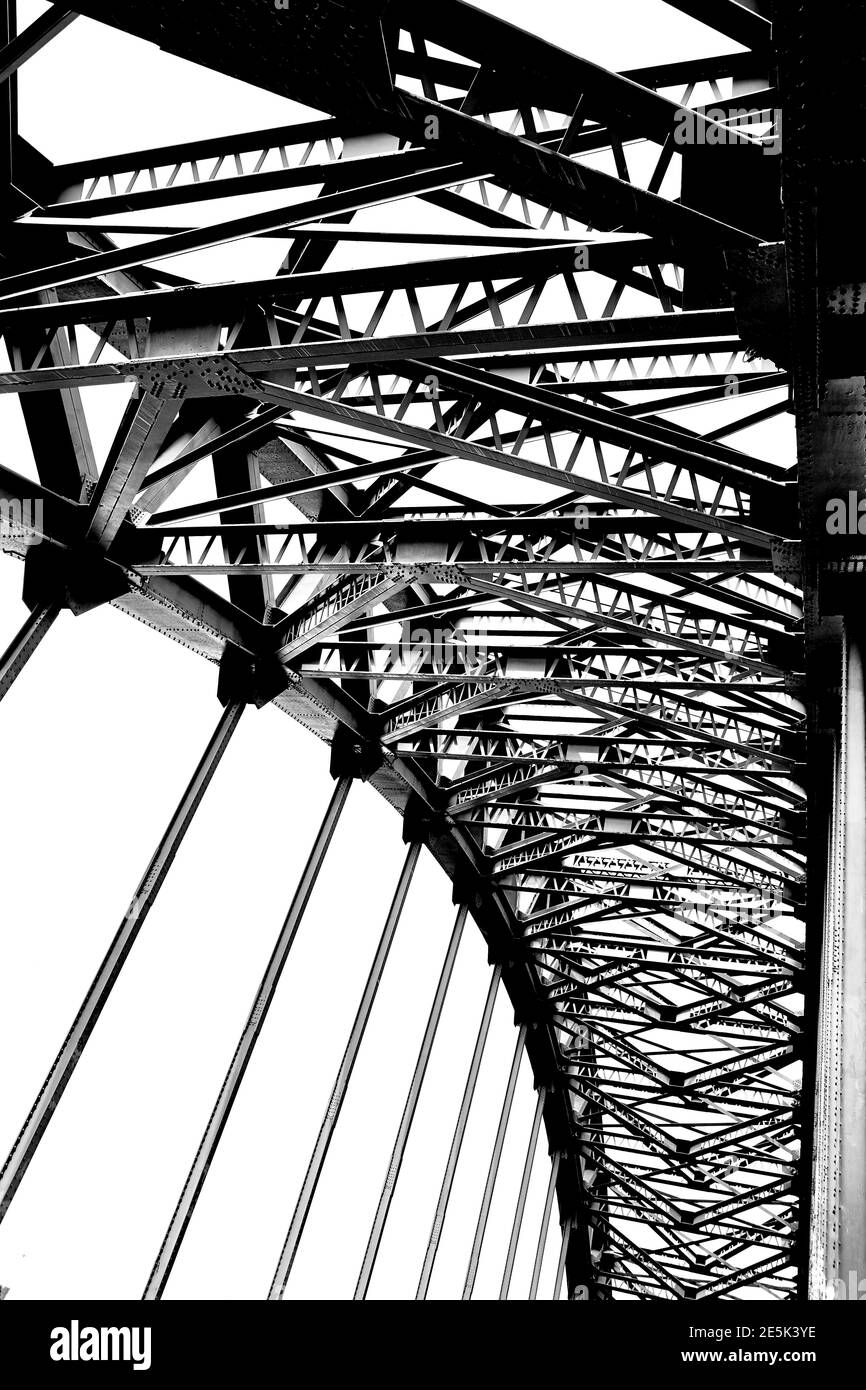 The iconic Tyne Bridge in Newcastle Upon Tyne, Tyneside, North East