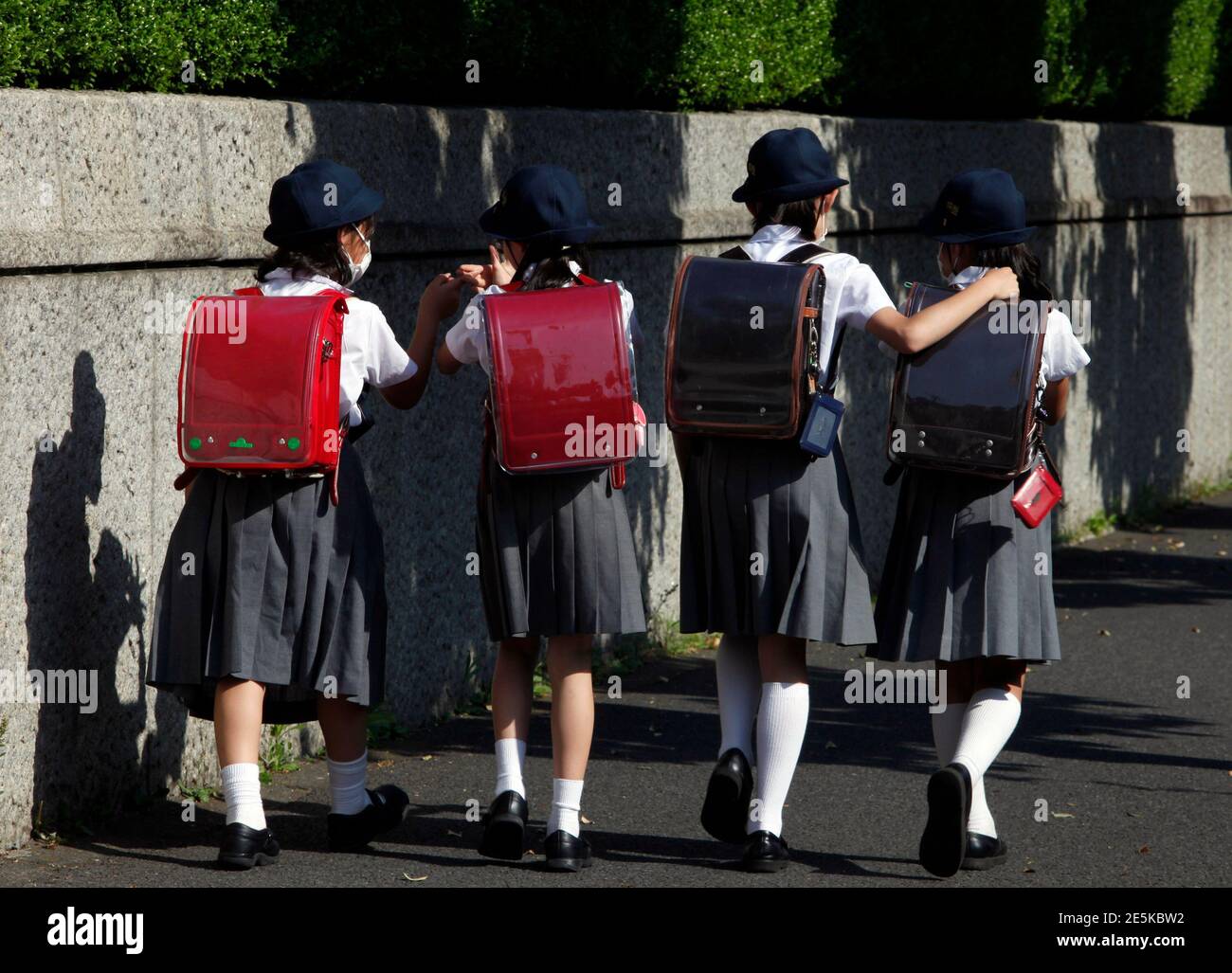 Japanese school children uniforms hires stock photography and images