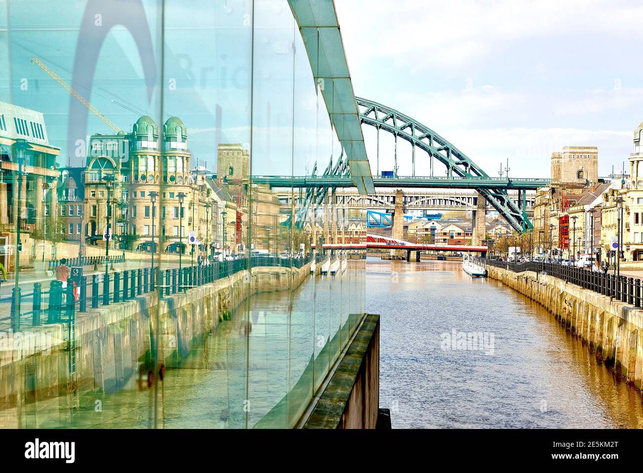 The iconic Tyne Bridge in Newcastle Upon Tyne, Tyneside, North East England, UK Stock Photo
